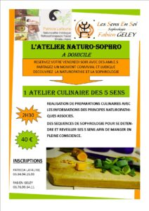 affiche Atelier culinaire naturo-sophro